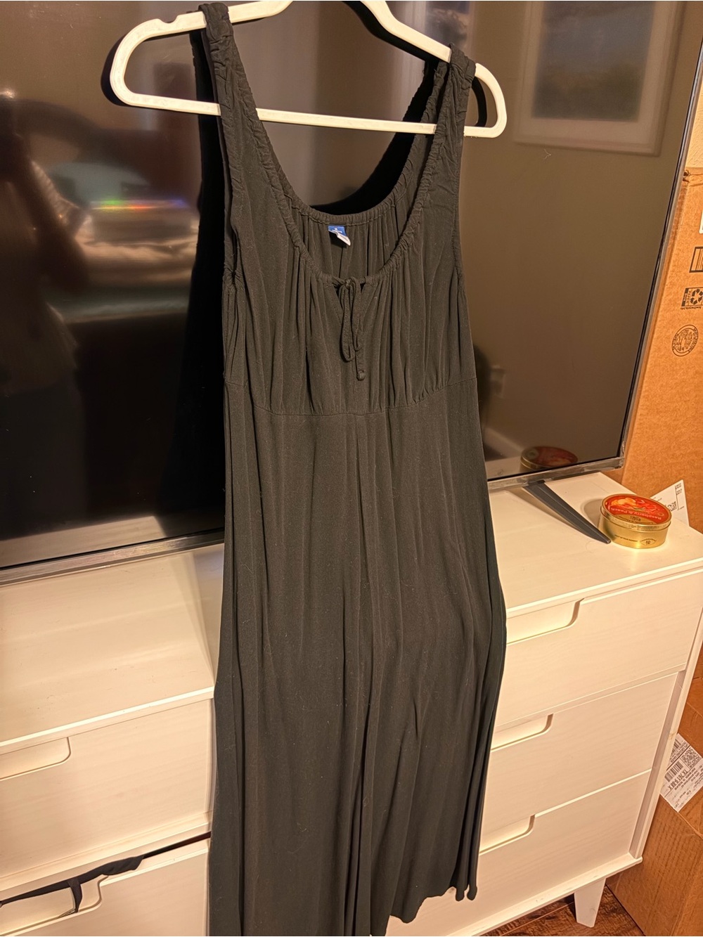 Old Navy Black Sleeveless Tie-Neck Maxi Dress